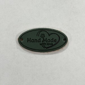 Label Handmade With Love Donkergroen Per 5 Label Handmade With Love Donkergroen Per 5
