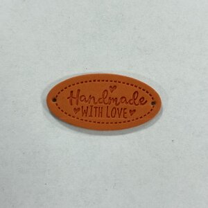 Label Handmade With Love Oranje Per 5