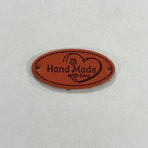 Label Handmade With Love Rood Per 5