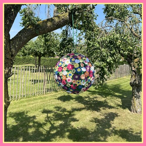 Hearts Bloemenbol Haakpakket, doorsnede ± 38 cm