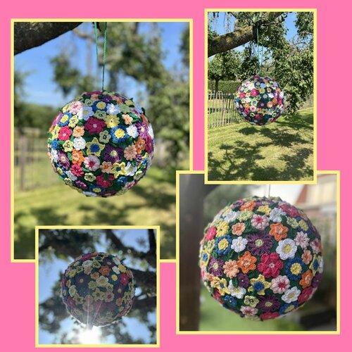 Hearts Bloemenbol Haakpakket, doorsnede ± 38 cm