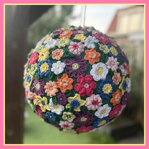 Hearts Bloemenbol Haakpakket, doorsnede ± 38 cm