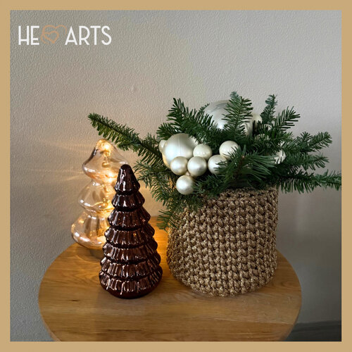 Hearts BLING Mand, in goud of zilver met pattoon