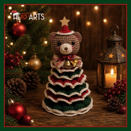 Hearts Mini Kerstboompje Teddy Hearts Mini Kerstboompje Teddy