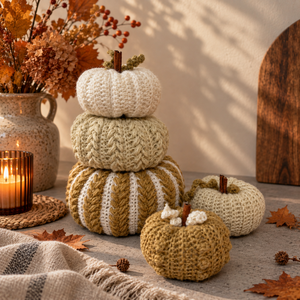 Hearts Pumpkins, set van 3 verschillende patronen Hearts Pumpkins, set van 3 verschillende patronen