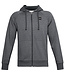Under Armour Rival Fleece FZ Hoodie-Pitch Grey Light Heather - Homme