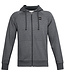 Under Armour Rivalisierende Fleece FZ Hoodie-Pitch grau hell Heather - Männer