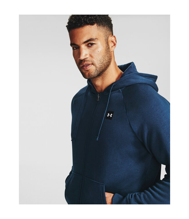 Under Armour UA Rival Fleece FZ Hoodie-Academy /  / Onyx White