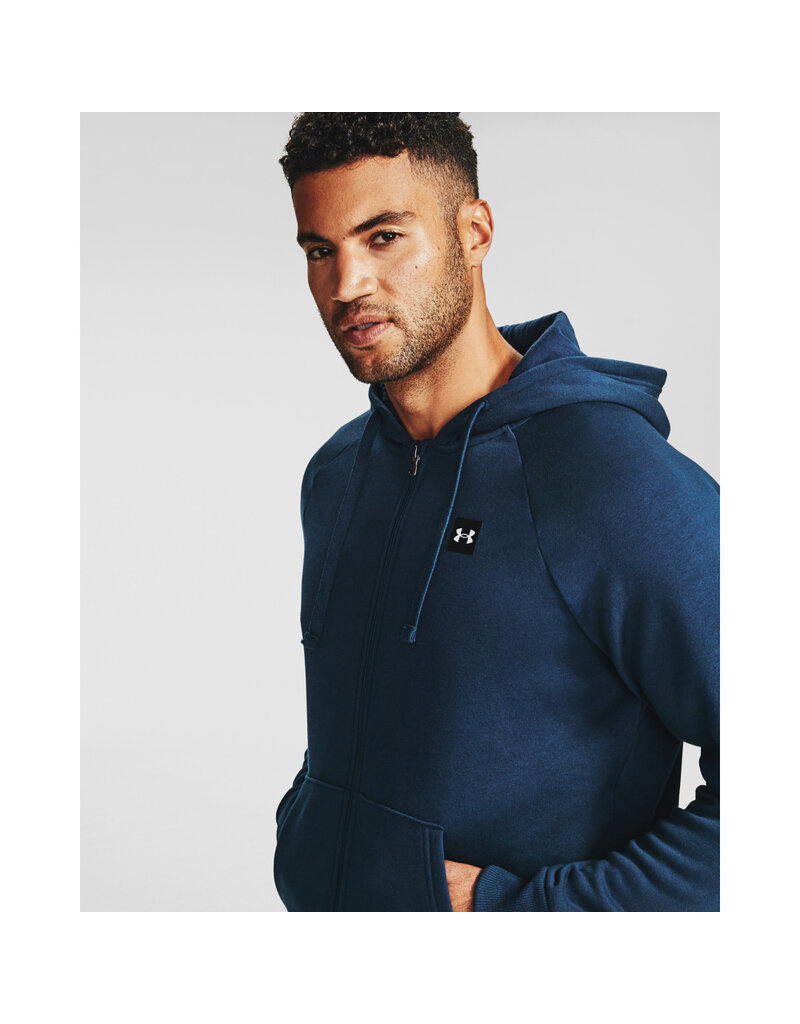 Under Armour UA Rival Fleece FZ Hoodie-Academy /  / Onyx White