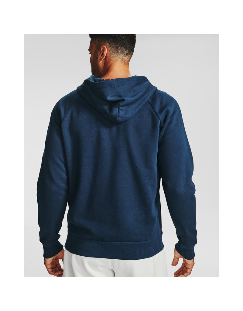 Under Armour UA Rival Fleece FZ Hoodie-Academy /  / Onyx White