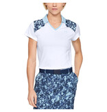 Under Armour UA Zinger Blocked Polo-Weiß / Blauer Frost / Blauer Frost