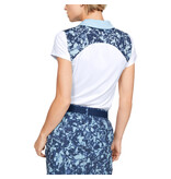 Under Armour UA Zinger Blocked Polo-Weiß / Blauer Frost / Blauer Frost