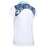 Under Armour UA Zinger Blocked Polo-Weiß / Blauer Frost / Blauer Frost