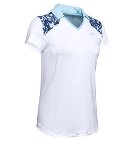 Under Armour UA Zinger Blocked Polo-White / Blue Frost / Blue Frost