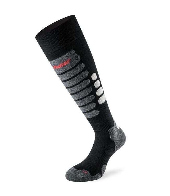 Lenz Socken Skifahren 3.0 Schwarz / Grau