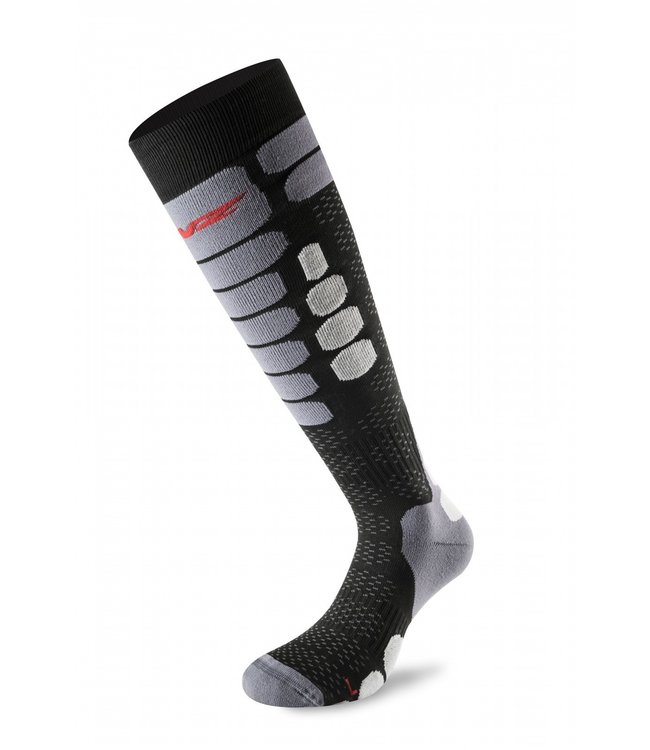 Lenz Socken Skifahren 5.0 Schwarz / Grau