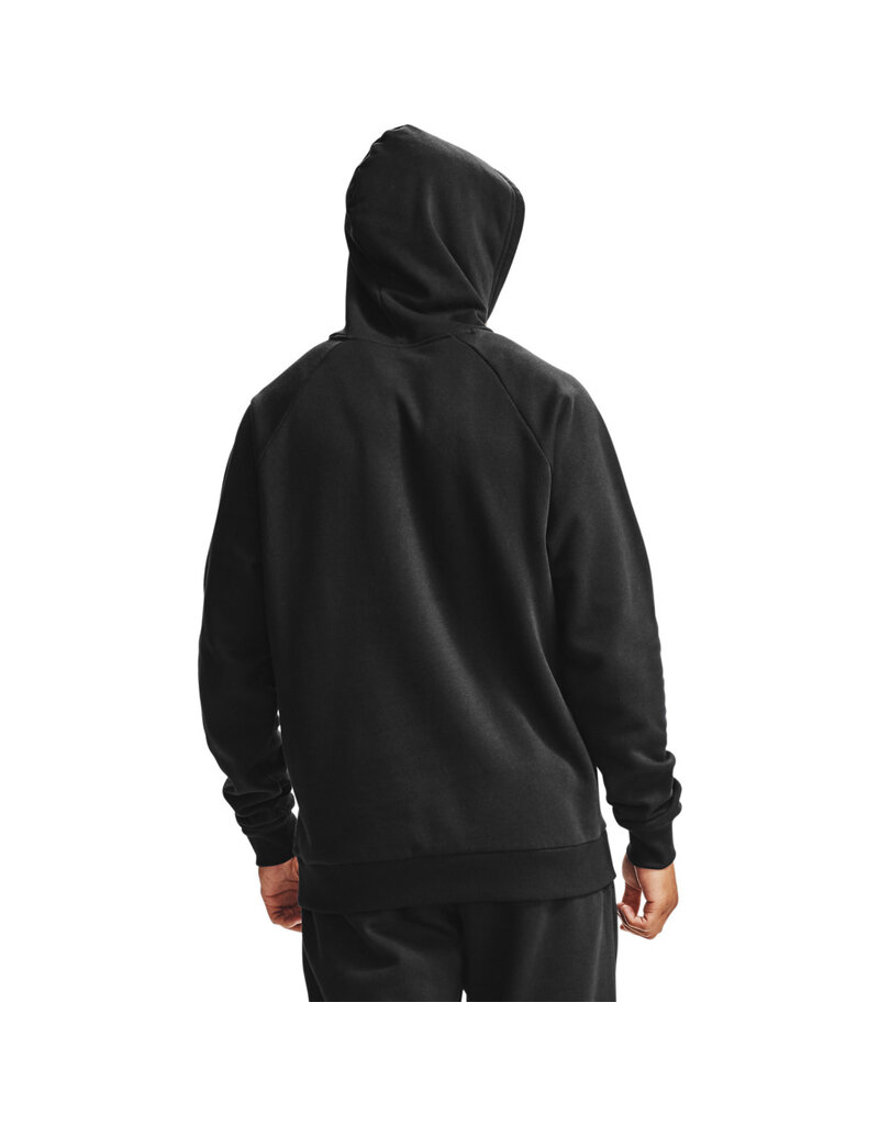 Under Armour UA Rival Fleece Hoodie-Schwarz // Onyx Weiß