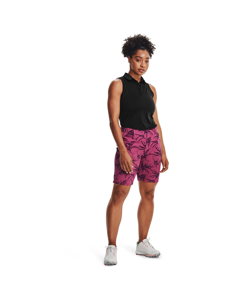 Under Armour UA Zinger Polo sin mangas-Negro / Negro / Mujer