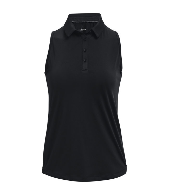 Under Armour UA Zinger Ärmelloses Polo-Schwarz / Schwarz / Damen