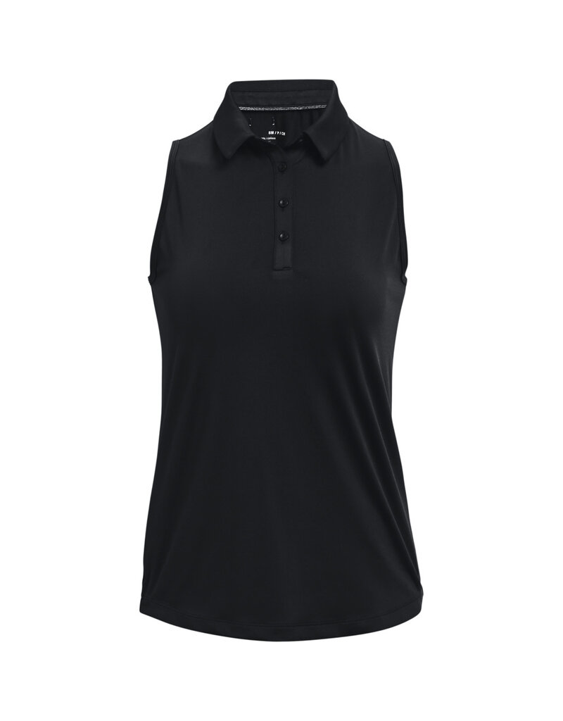 Under Armour UA Zinger Ärmelloses Polo-Schwarz / Schwarz / Damen