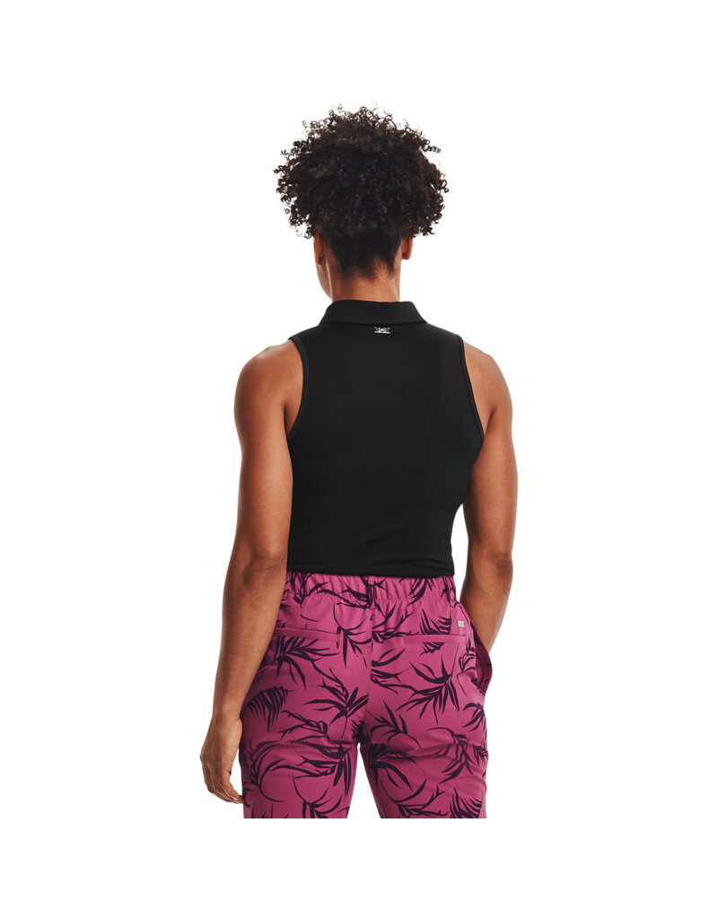 Under Armour UA Zinger Ärmelloses Polo-Schwarz / Schwarz / Damen