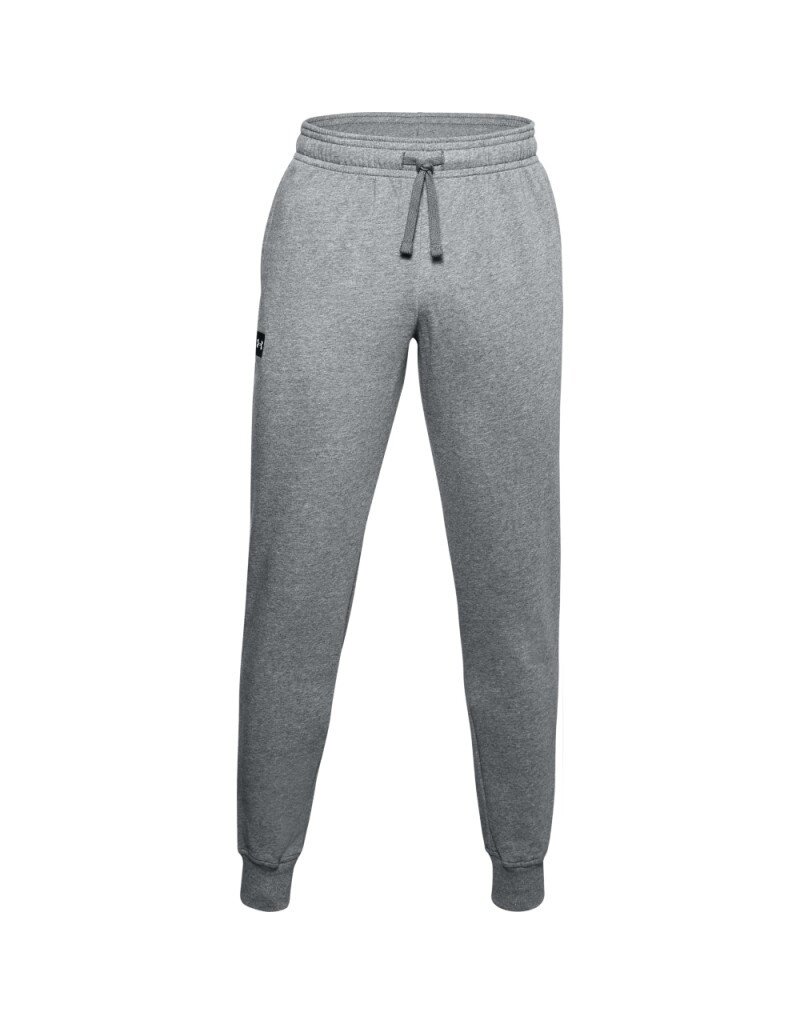Under Armour UA Rival Fleece Jogger-Pitch Grau Hell Heather // Onyx Weiß