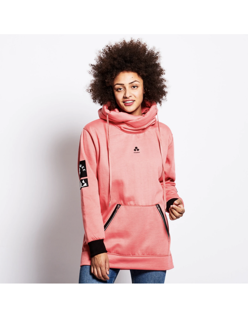 Oneskee Waterproof men's hoodie Pink - Ladies