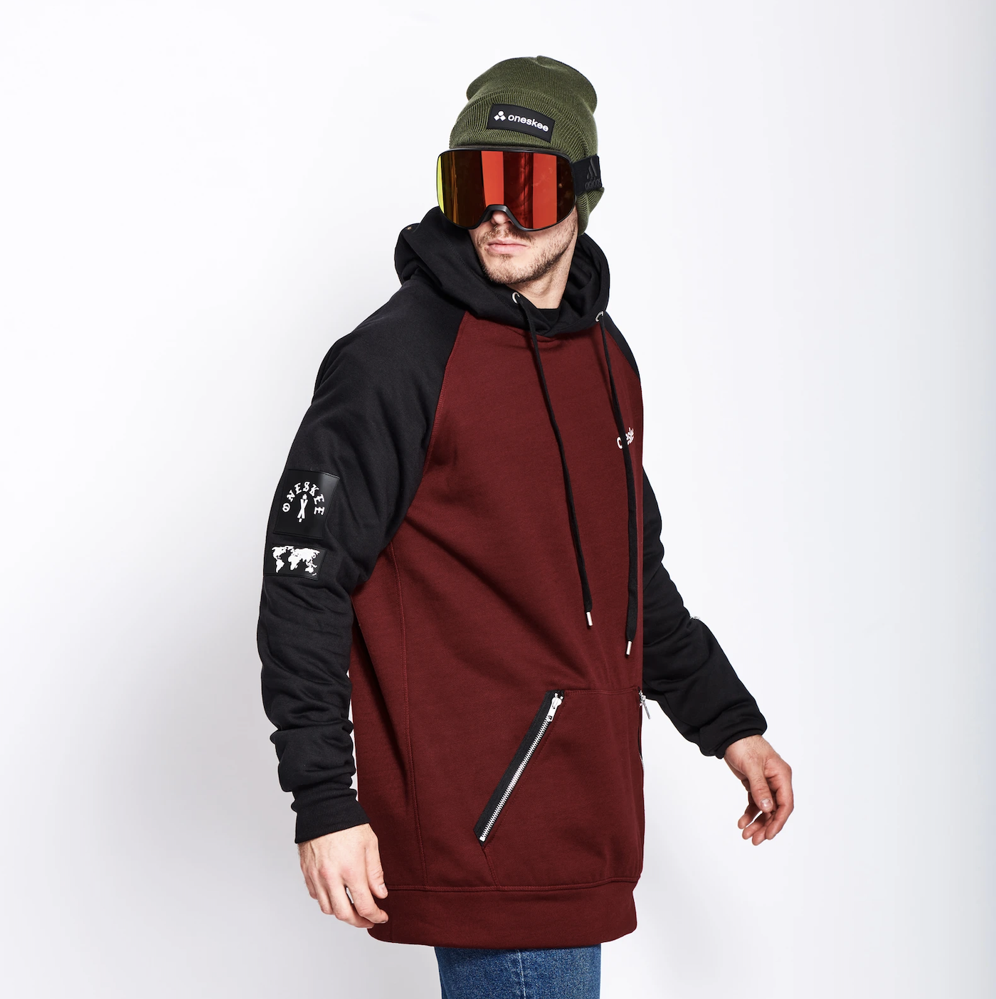 Sweat a capuche impermeable pour homme Bordeaux Noir Homme Golfsport store