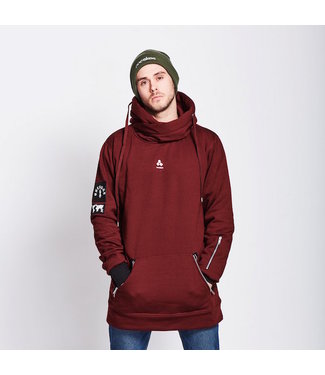 Oneskee Sweat à capuche homme imperméable Bordeaux