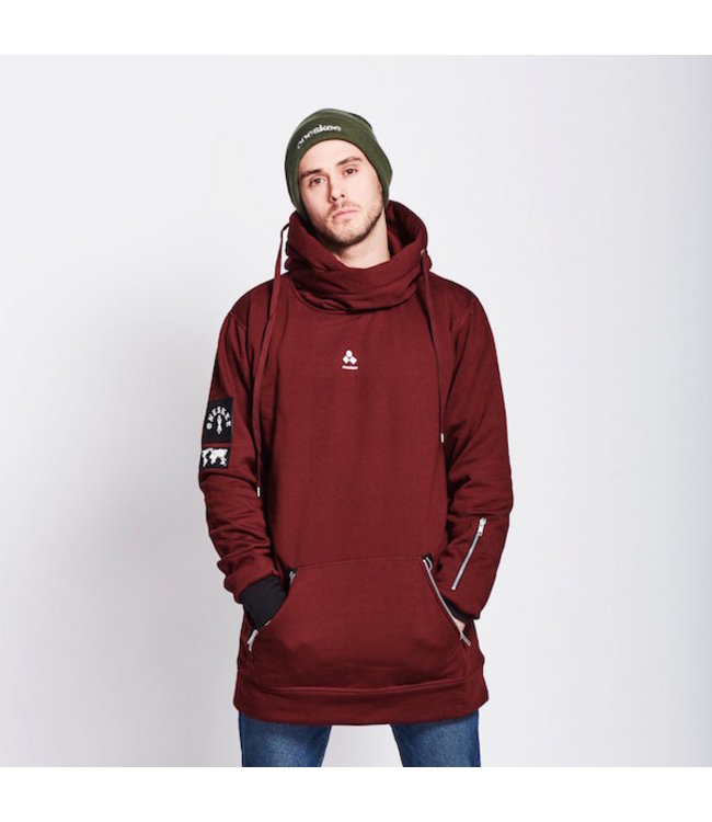 Oneskee Sweat à capuche imperméable pour homme Bordeaux - Homme