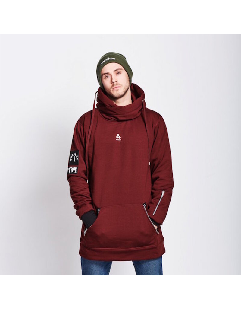 Oneskee Sudadera con capucha impermeable para hombre Burdeos - Hombre