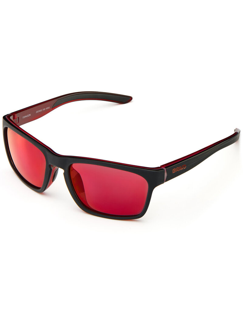 Briko Typhoon Mirror Color HD Sunglasses matt black/red