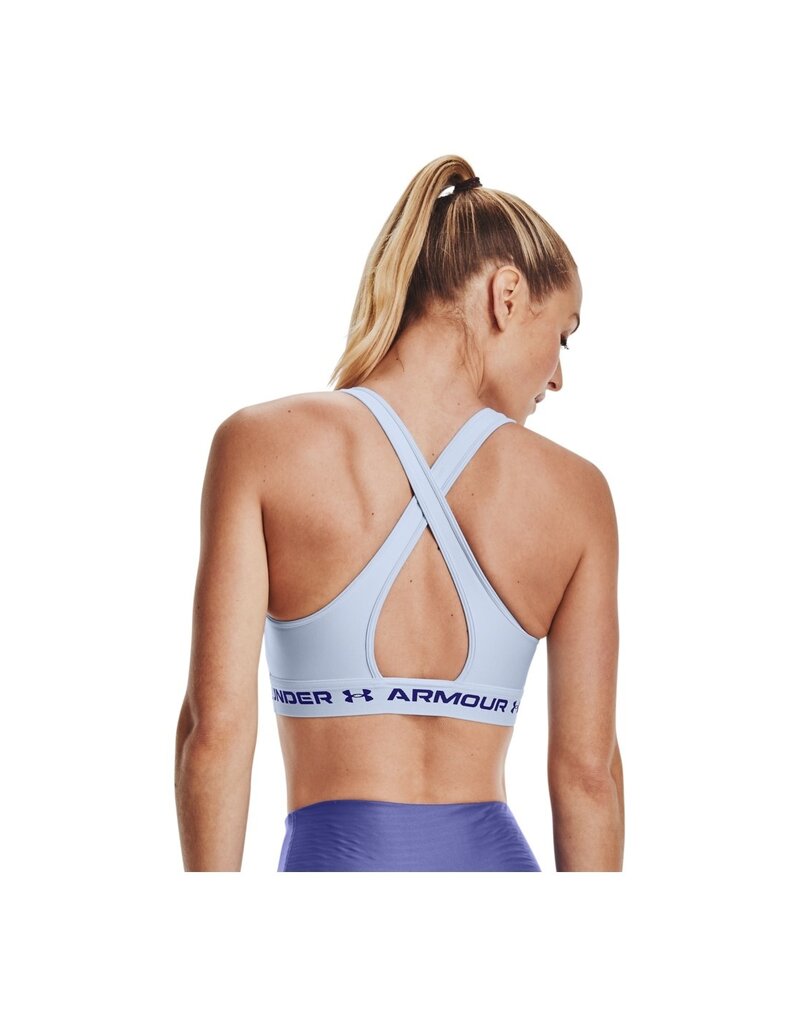 Under Armour UA Crossback Mid Bra-Isotope Blauw sportbh - Dames
