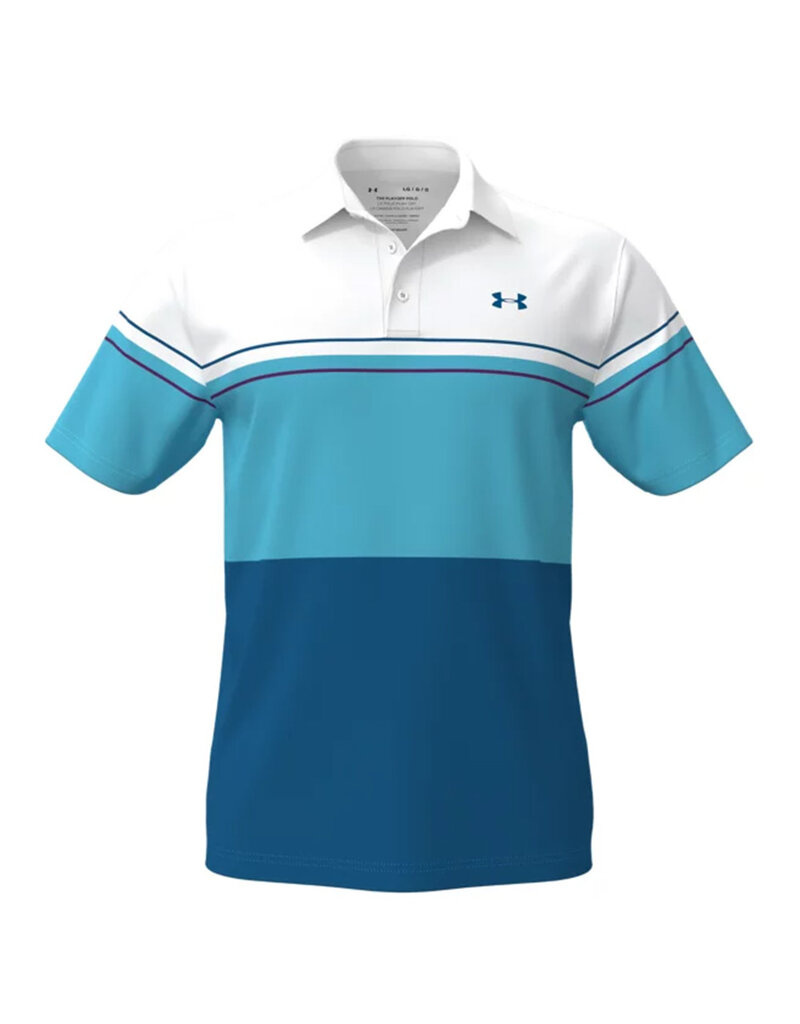 Under Armour UA Playoff Polo 2.0-White / Opal Blue / Black