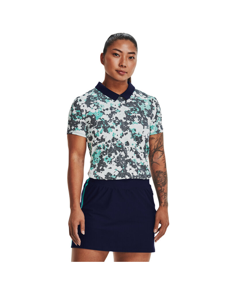 Under Armour UA Zinger Rise SS Polo-Midnight Navy / Neptune / Metallic Silver