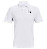 Under Armour T2G Polo-Wit / Pitch Grijs / Heren - Golfpolo