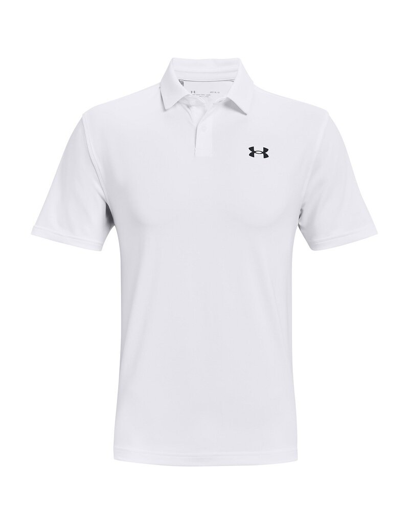Under Armour T2G Polo-Wit / Pitch Grijs / Heren - Golfpolo