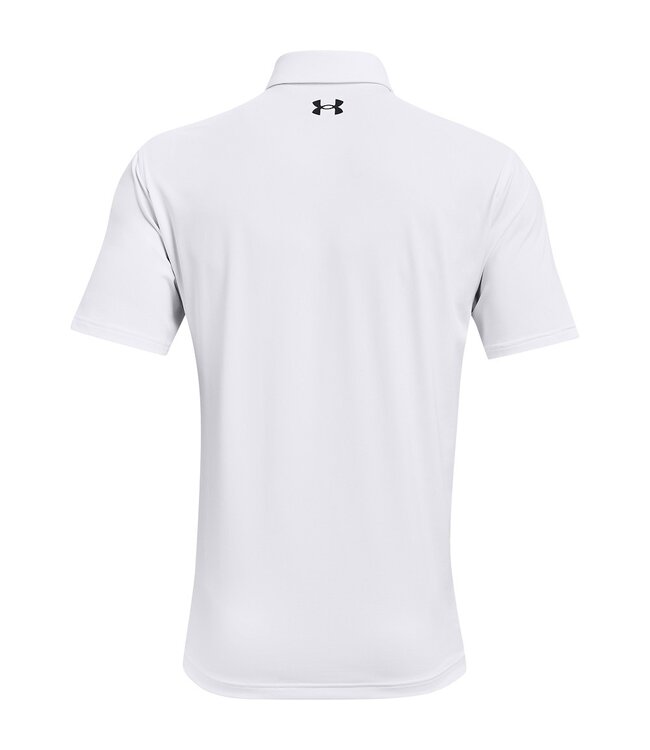 Under Armour T2G Polo-Wit / Pitch Grijs / Heren - Golfpolo
