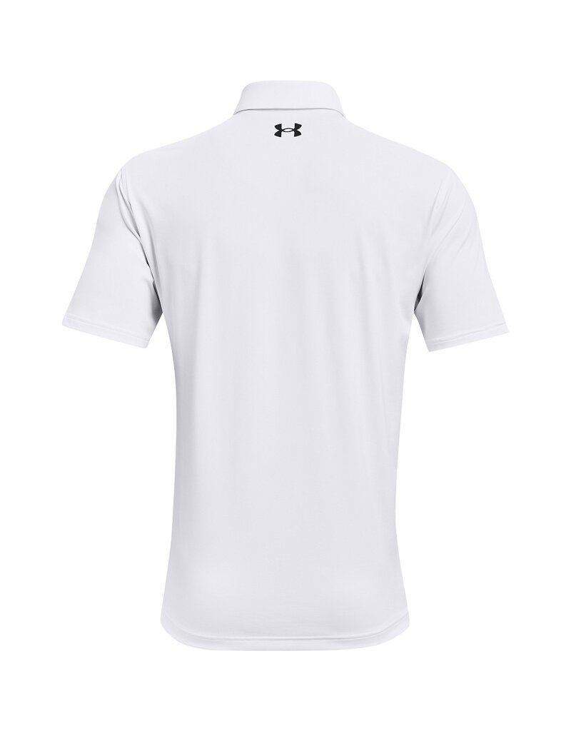 Under Armour T2G Polo-Wit / Pitch Grijs / Heren - Golfpolo