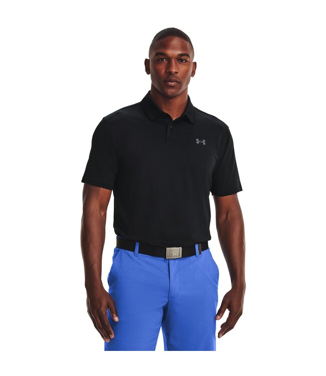 Under Armour UA T2G Polo-Negro / / Gris Pitch