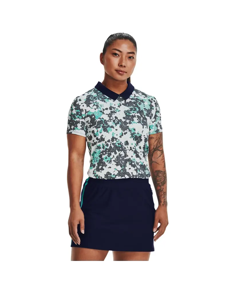 Under Armour UA Zinger Rise SS Polo-Midnight Navy / Neptune / Metallic Silver