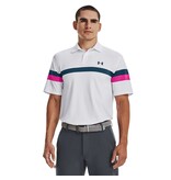 Under Armour T2G Blocked Polo-White / Rebel Pink / Static Blue