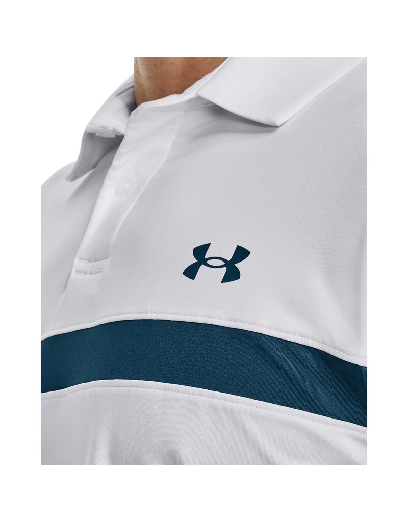 Under Armour T2G Blocked Polo-White / Rebel Pink / Static Blue
