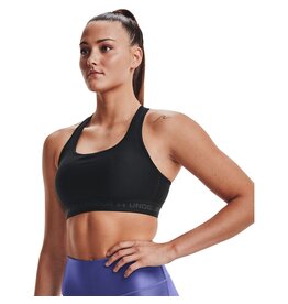Under Armour UA Crossback Mid Bra-Schwarz / Grau