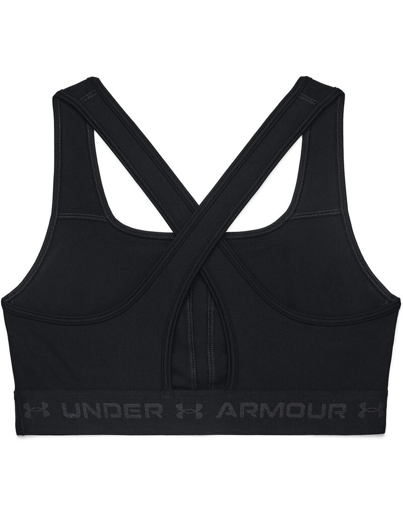 Under Armour UA Crossback Mid Bra-Black / Gray
