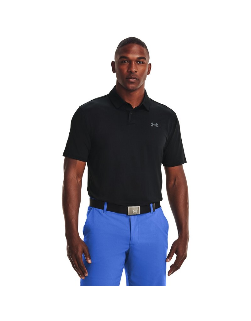 Under Armour UA T2G Polo-Negro / / Gris Pitch