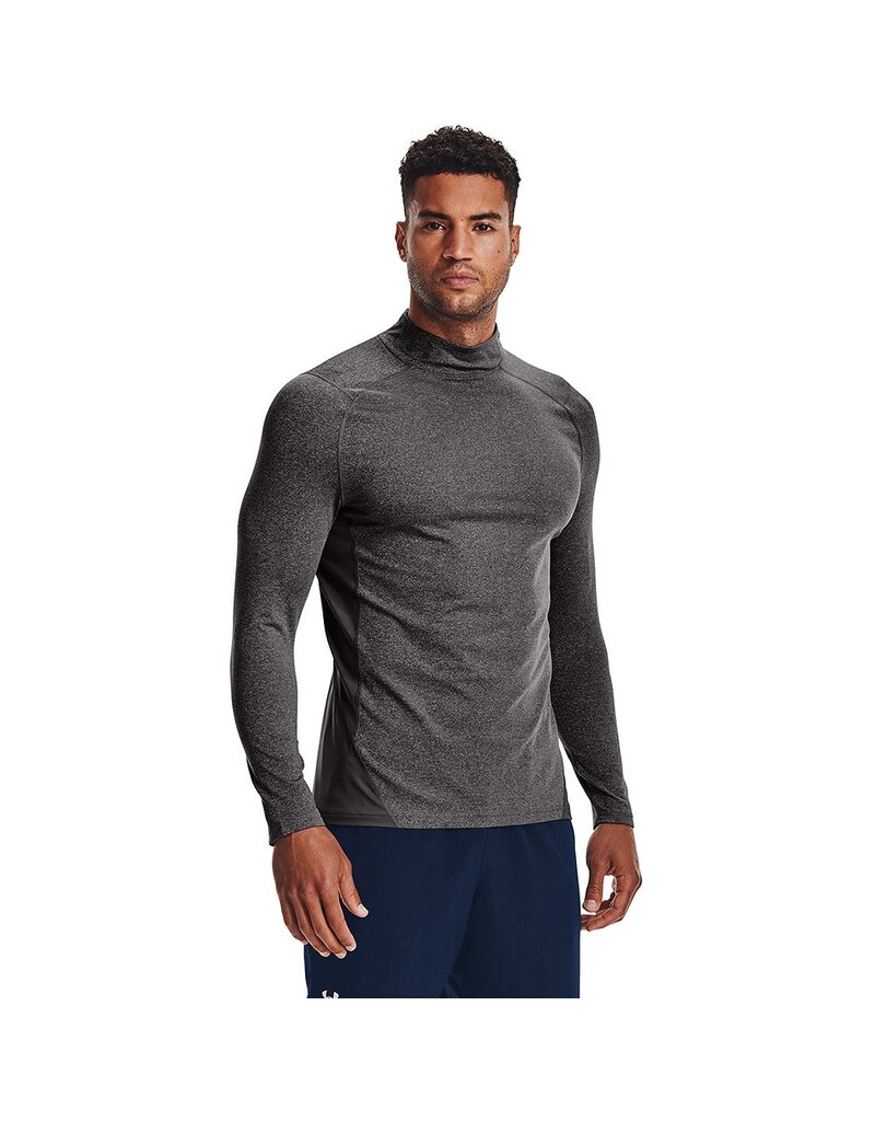 Under Armour UA CG Armour Fitted Mock // Light Heather // Zwart
