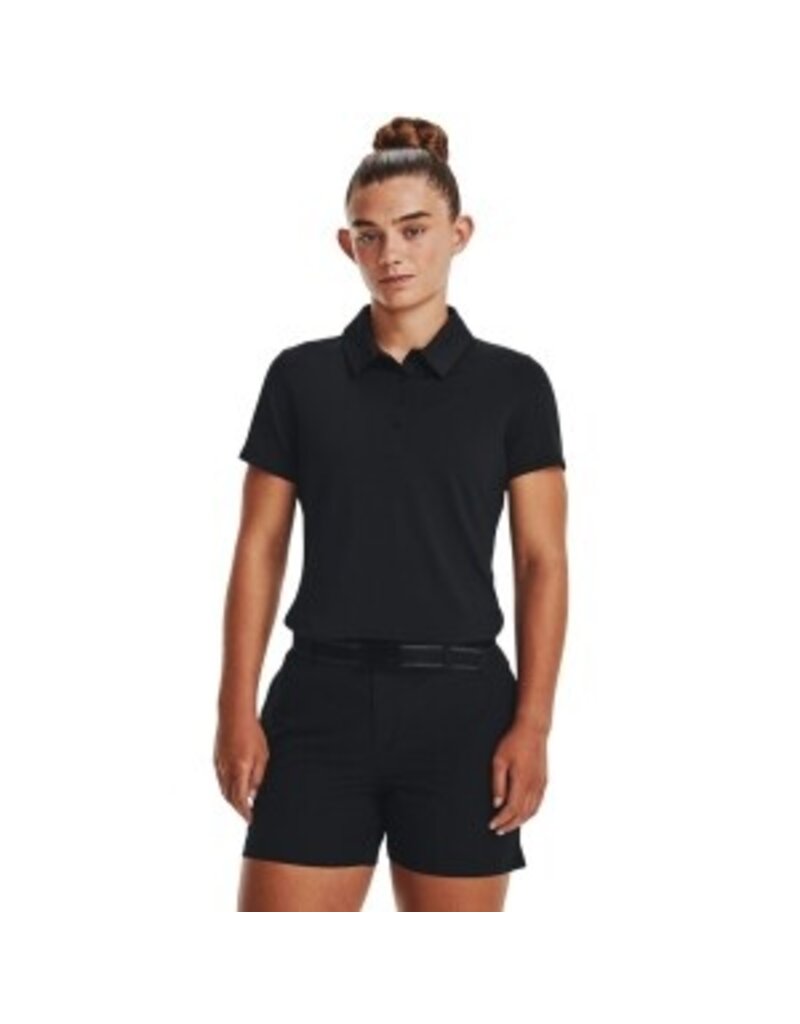 Under Armour UA Zinger Polo SS-Zwart / Licht Grijs / Metallic Zilver / Dames / Golf