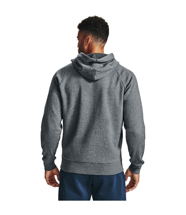 Under Armour Rival Fleece FZ Hoodie-Pitch Grey Light Heather - Hombre