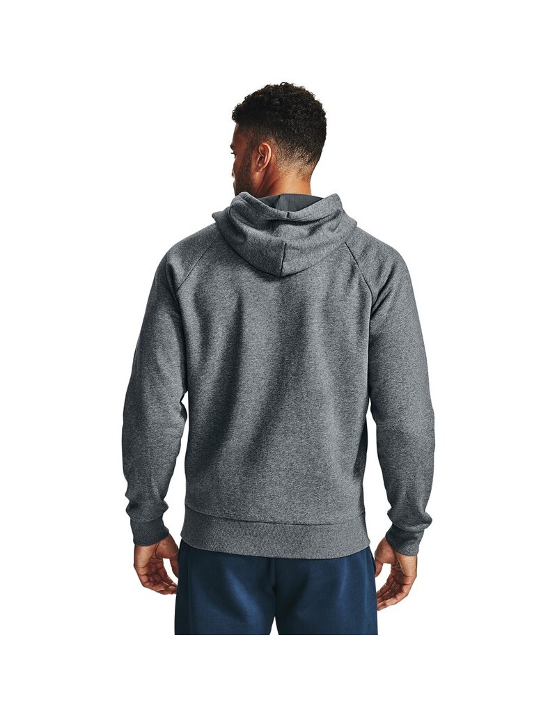 Under Armour Rivalisierende Fleece FZ Hoodie-Pitch grau hell Heather - Männer